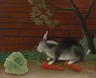 The Rabbit's Meal Henri Rousseau